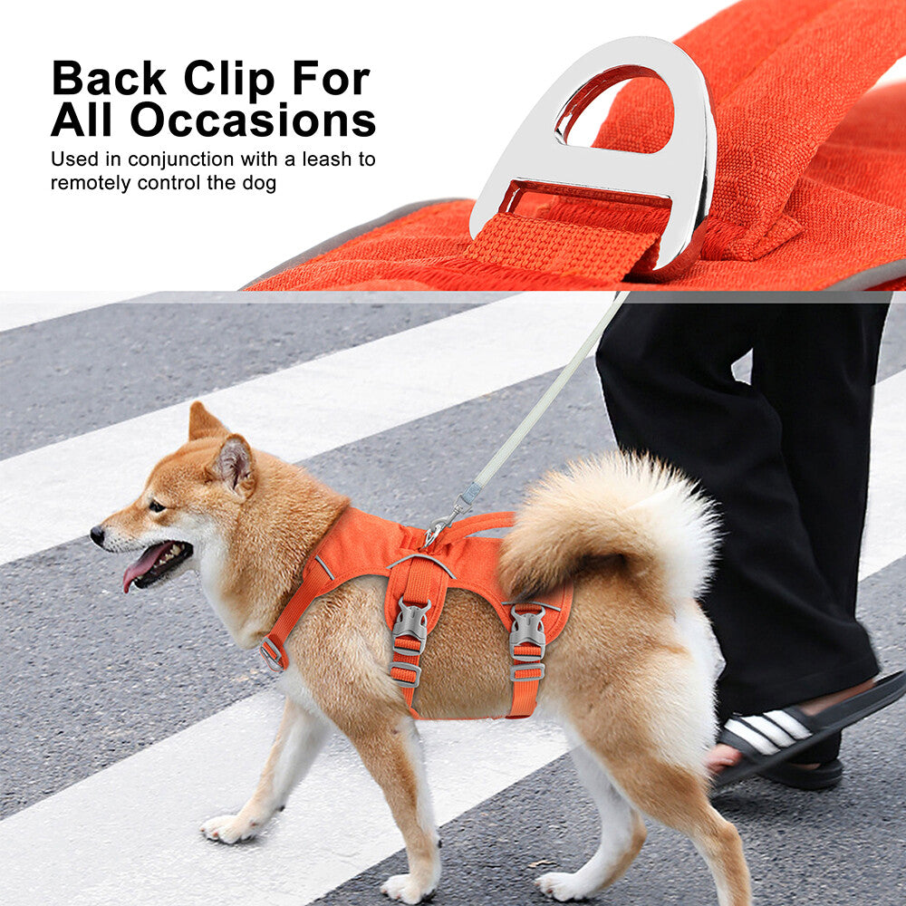 Escape proof No Pull Dog Harness Reflective Training Pet Vest with Handle Adjust