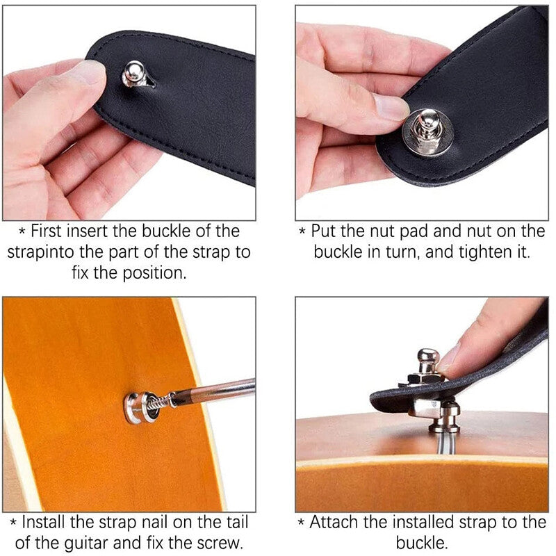 Buttons Straplocks Bass Replacement Strap Locks Electric Acoustic Guitar AU
