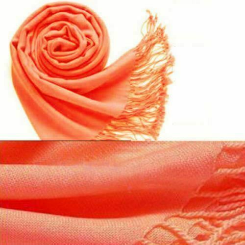 Women Solid Color Cashmere Scarves With Tassel Pashmina Shawl Long Winter Scarf