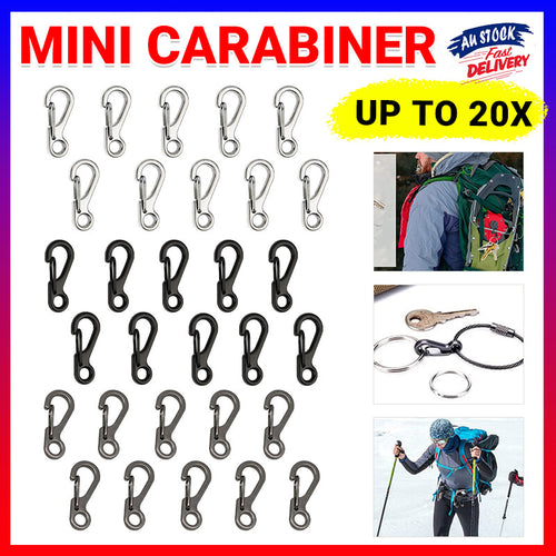 10/20x Mini Carabiner Alloy Key Buckle Keychain Snap Spring Clip Hook Tool DIY
