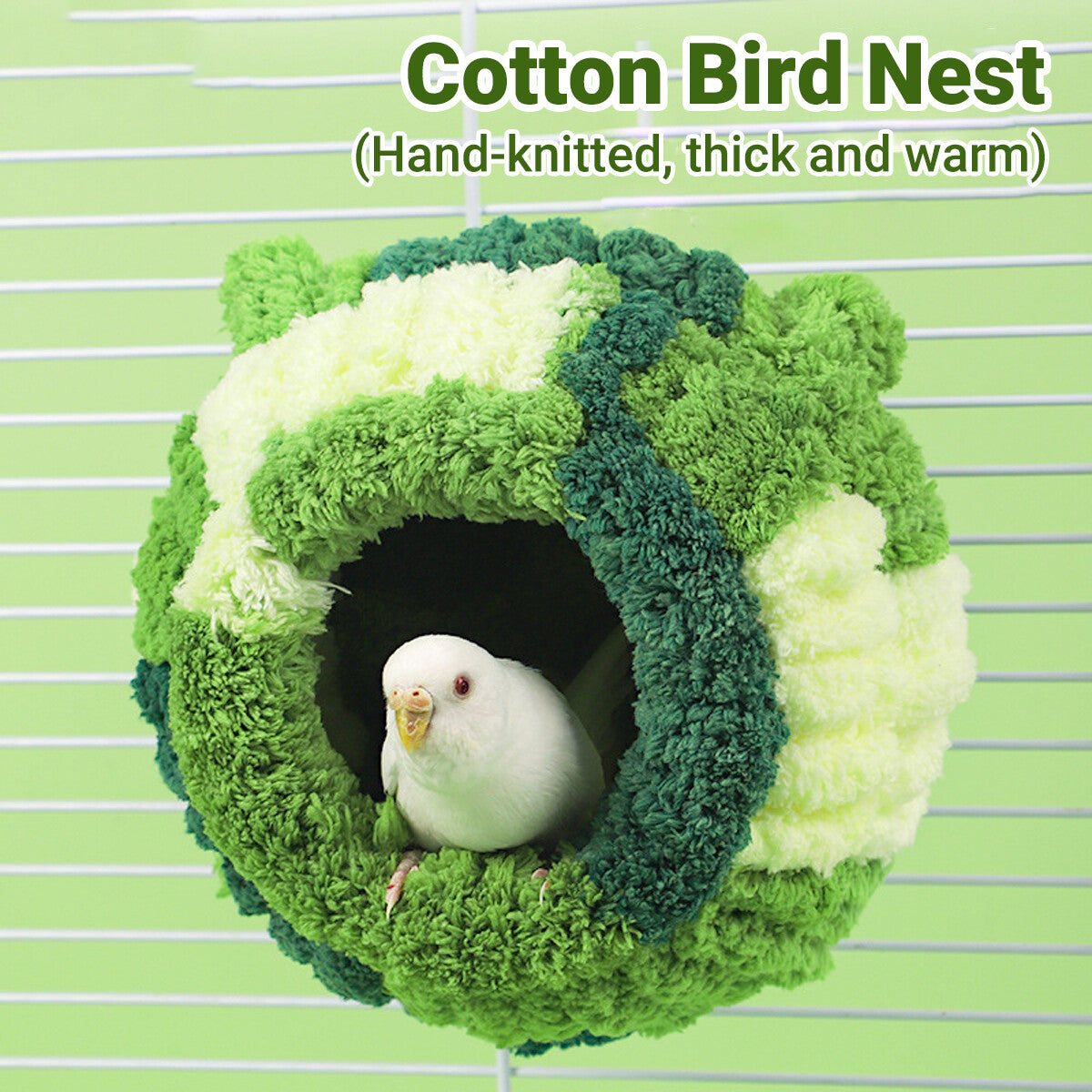 Bird Sleep Cotton Nest Cage Hut-Toy Pet Hammock Hang Cave Bed Parrot Warm Tent