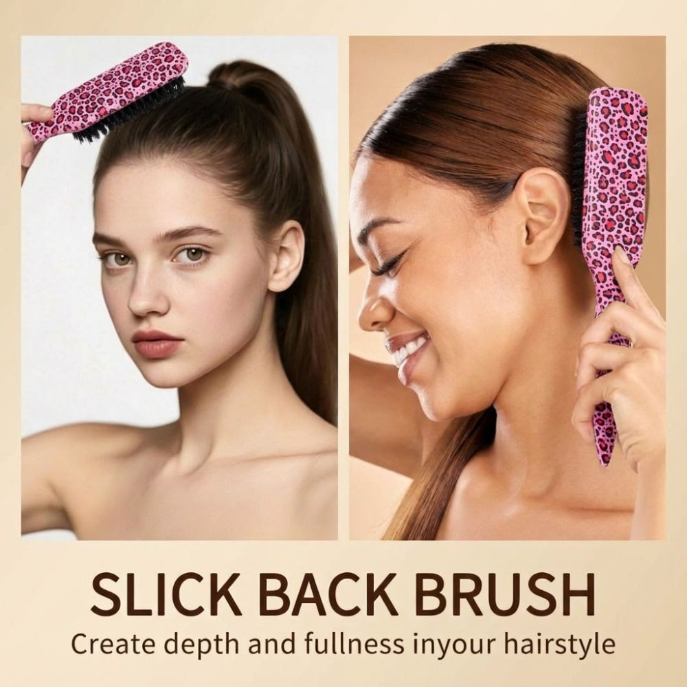 Slick Back Hair Brush Unisex Backcombing Hair Styling Brush Thick/Fine Hair