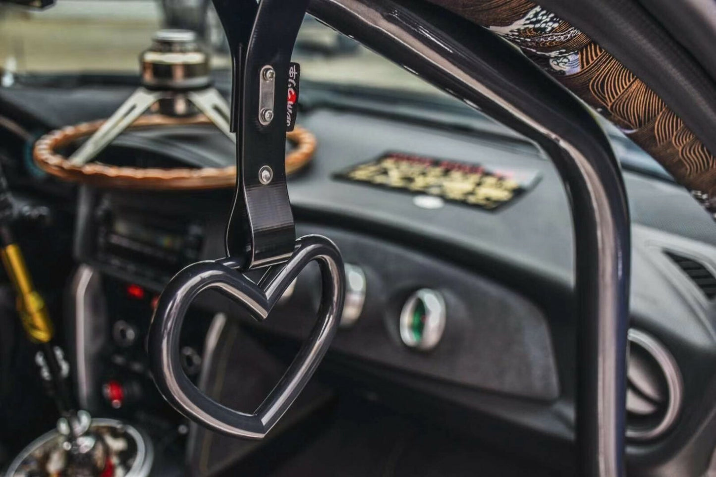 JDM TSURIKAWA BLACK HEART HANDLE STRAP DRIFT TOYOTA 86 HONDA CIVIC SUBARU BRZ