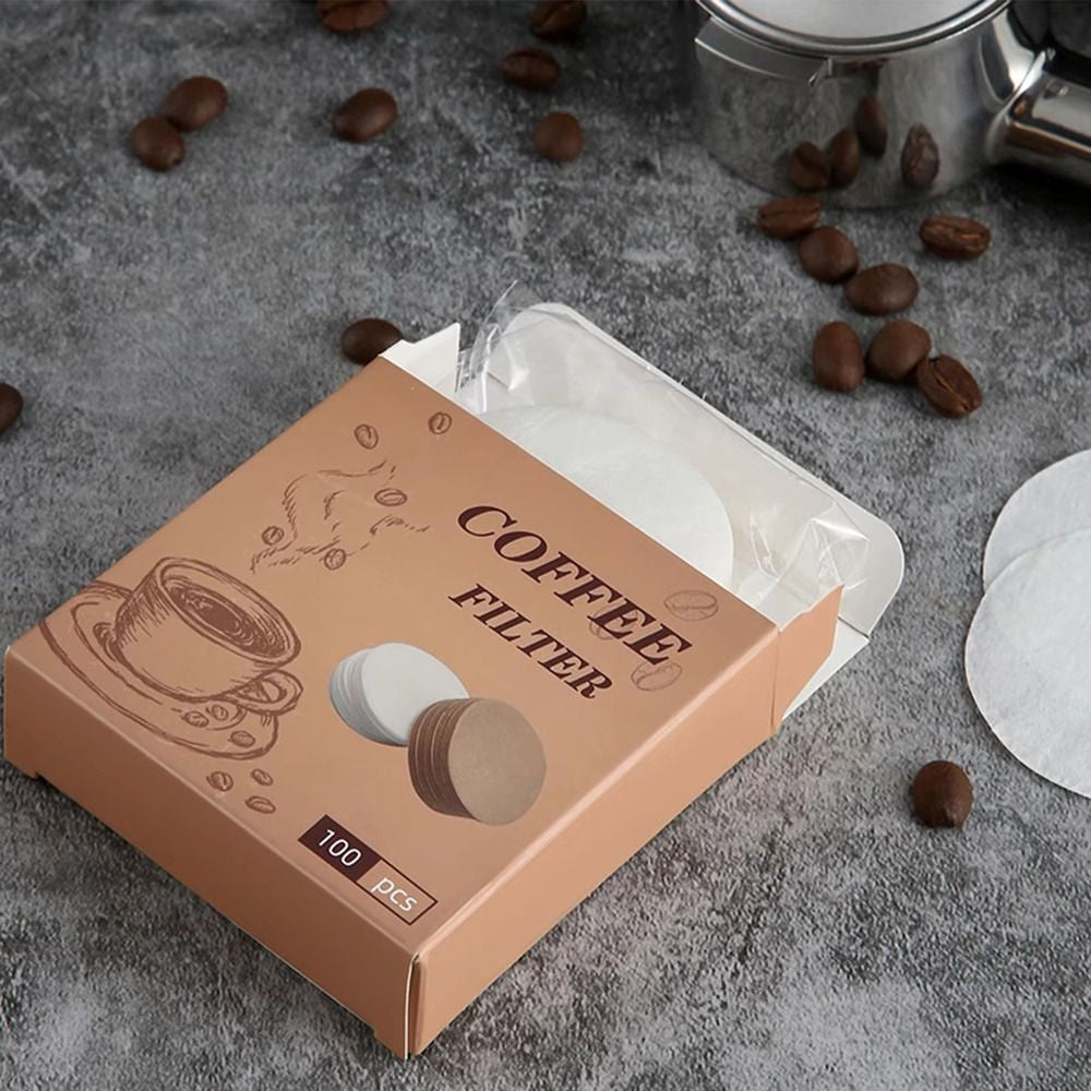 100Pcs Round Coffee Filter Paper Espresso Portafilter Accessories Barista Tools
