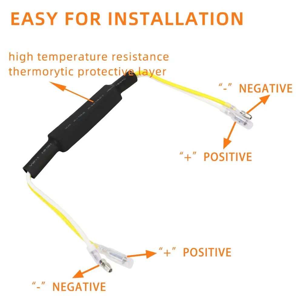 2x LED Indicator Load Resistor Canbus Flasher Hyper Flash Fix Motorbike ATV 12V