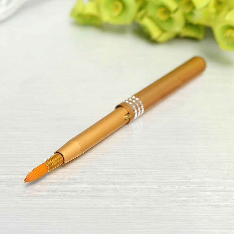 Portable Retractable Cosmetic Lip Brush Lipstick Gloss Lip Brush Makeup Tool