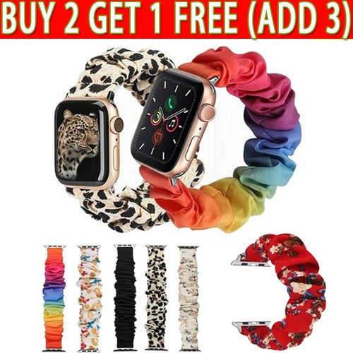 Scrunchie Elastic Loop Band Strap Compatible with Apple Watch iWatch SE 8 7 6 5 4 3 2 Ultra~