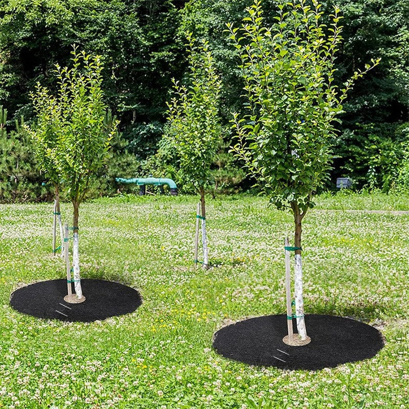 5Pcs Landscaping Mulch Disc, Thick Weed Barrier Cover for Yard Plants