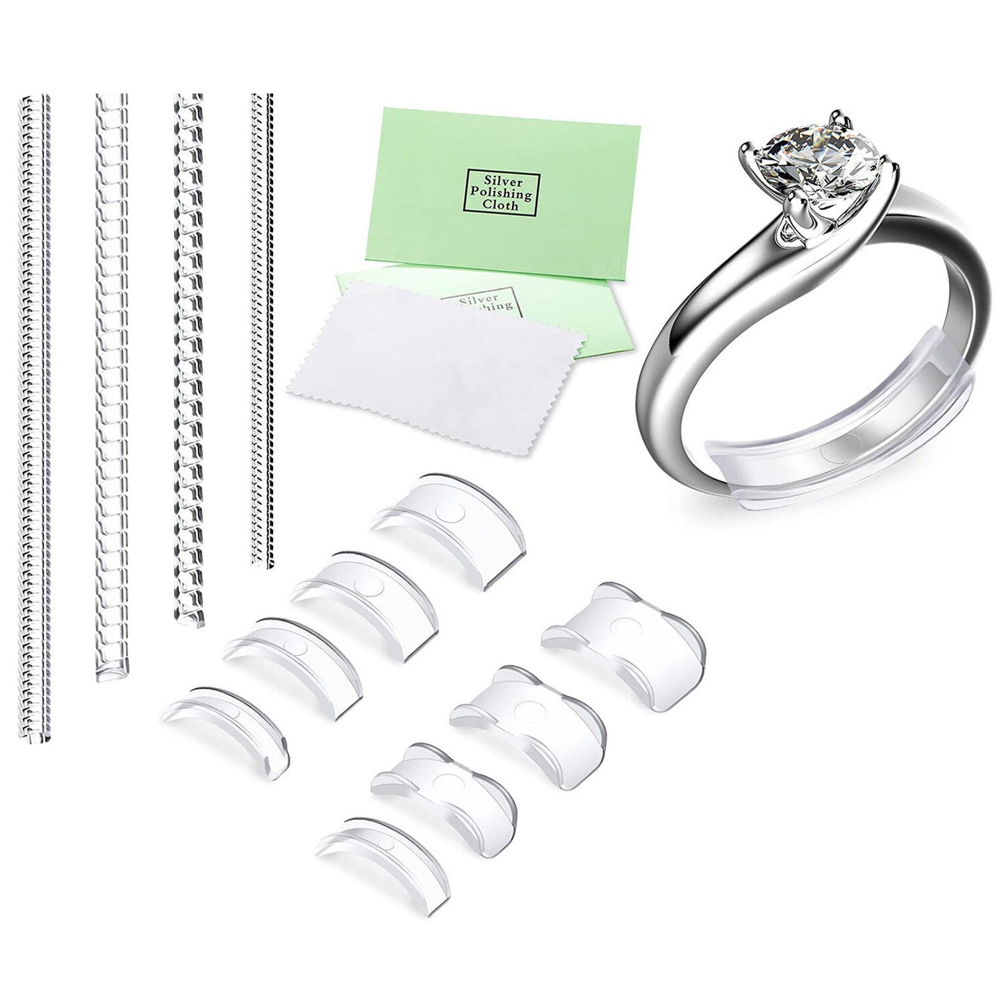 12 Pieces Ring Size Adjuster Reducer Invisible Guard Resizer Jewellery Tool