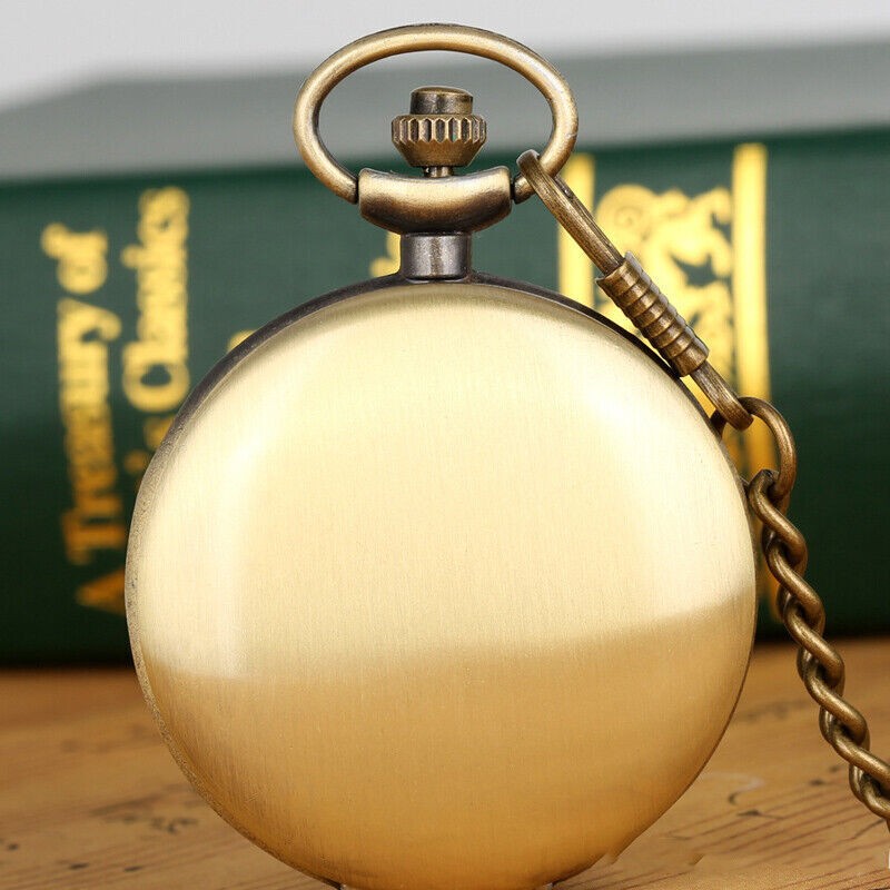 Antique Retro Mechanical Skeleton Steampunk Mens Pocket Watch Open Case Chain AU