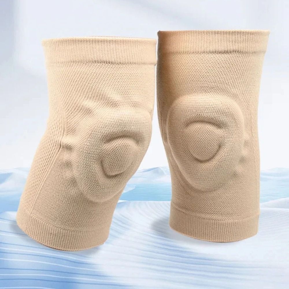 1 Pair Silicone Knee Pads Wrap Pads Fitness Dance Skating sports