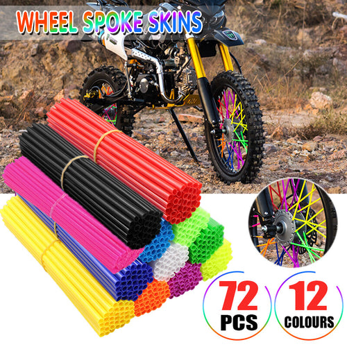 72PCS Wheel Spoke Wrap Sleeves Mountain Bike Bicycle MTB Wraps Skins Covers AU
