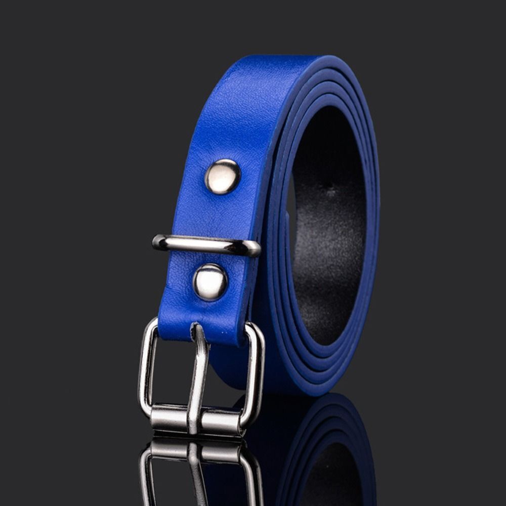 Children Leather Belt Trouser Dress Belts Thin Waist Strap Pin Buckle Waistband