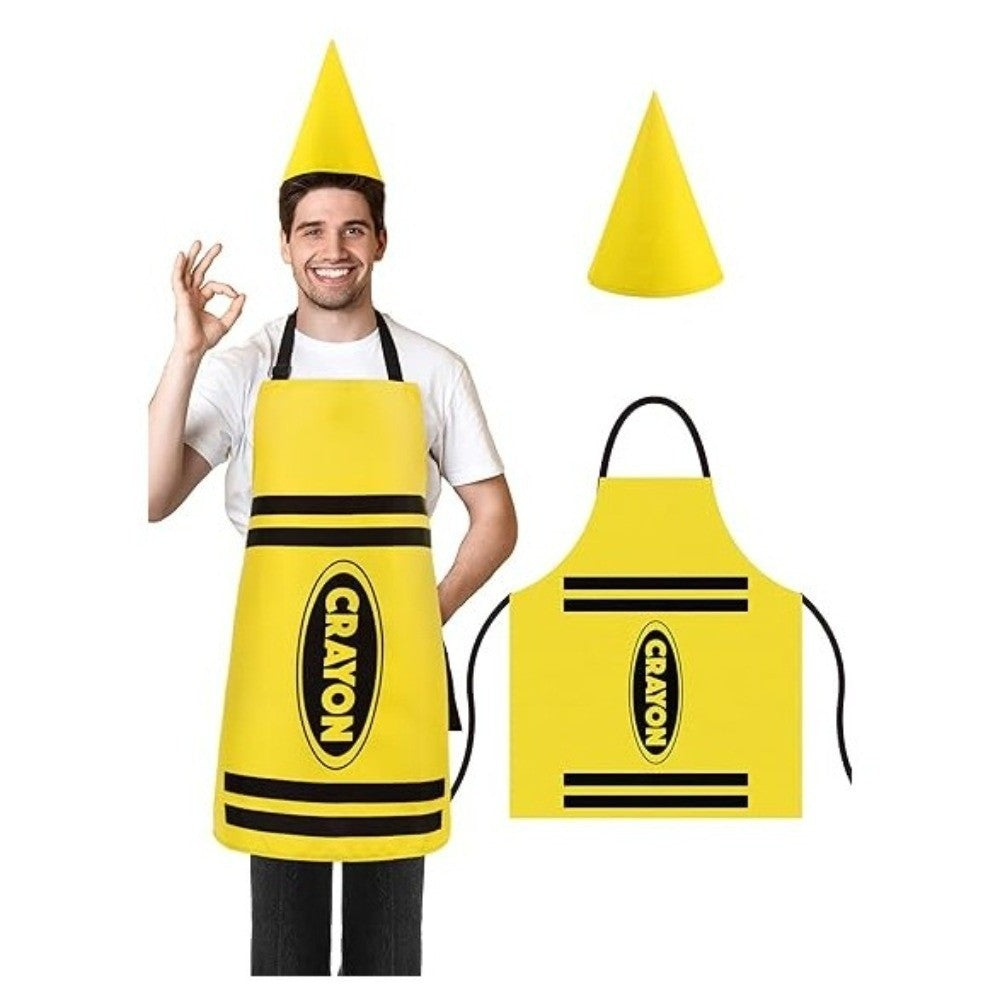 Fancy Dress Crayon Themed Gnome Set Funny Gnome Cone Hat Costume Party