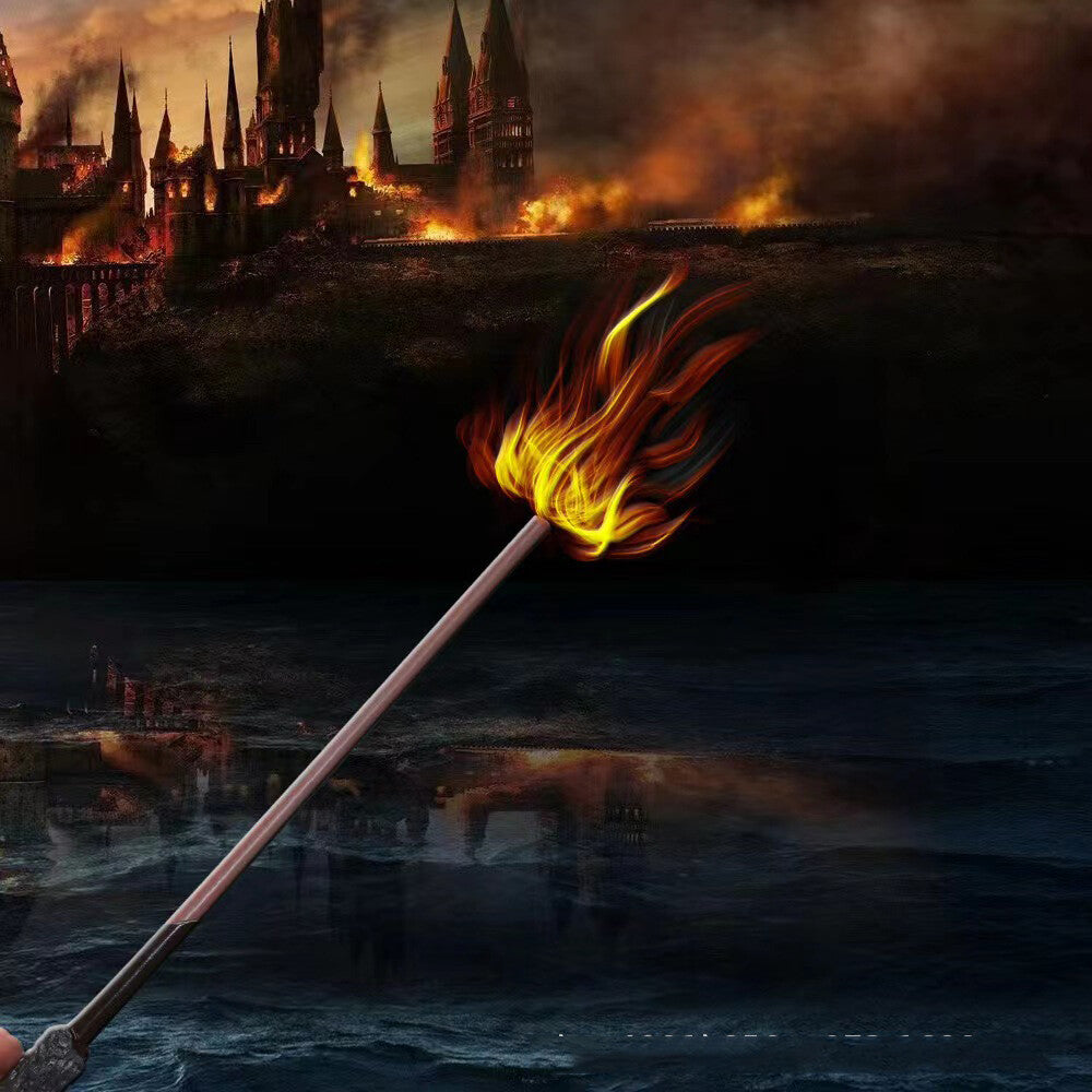 Harry Potter Magic Fire Wand Hermione Firing Wand Shooter Fireball Dumbledore