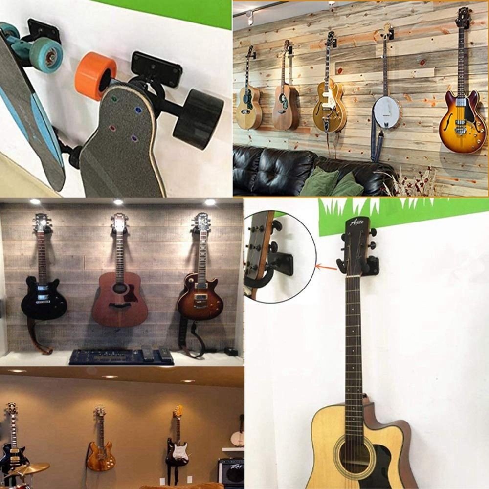 Wall Mount Guitar Hook Non-slip Ukulele Hanger Guitar Display Rack Bass