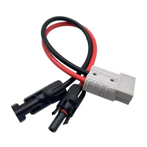 50A Anderson Plug to MC4 Solar Panel Y Connector 10AWG 30cm Heavy Duty