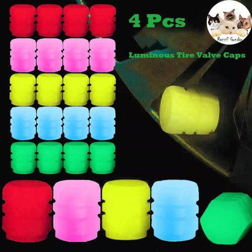 Glow-in-the-Dark Tire Valve Caps Car/Motorcycle/Bicycle Universal Stem Covers