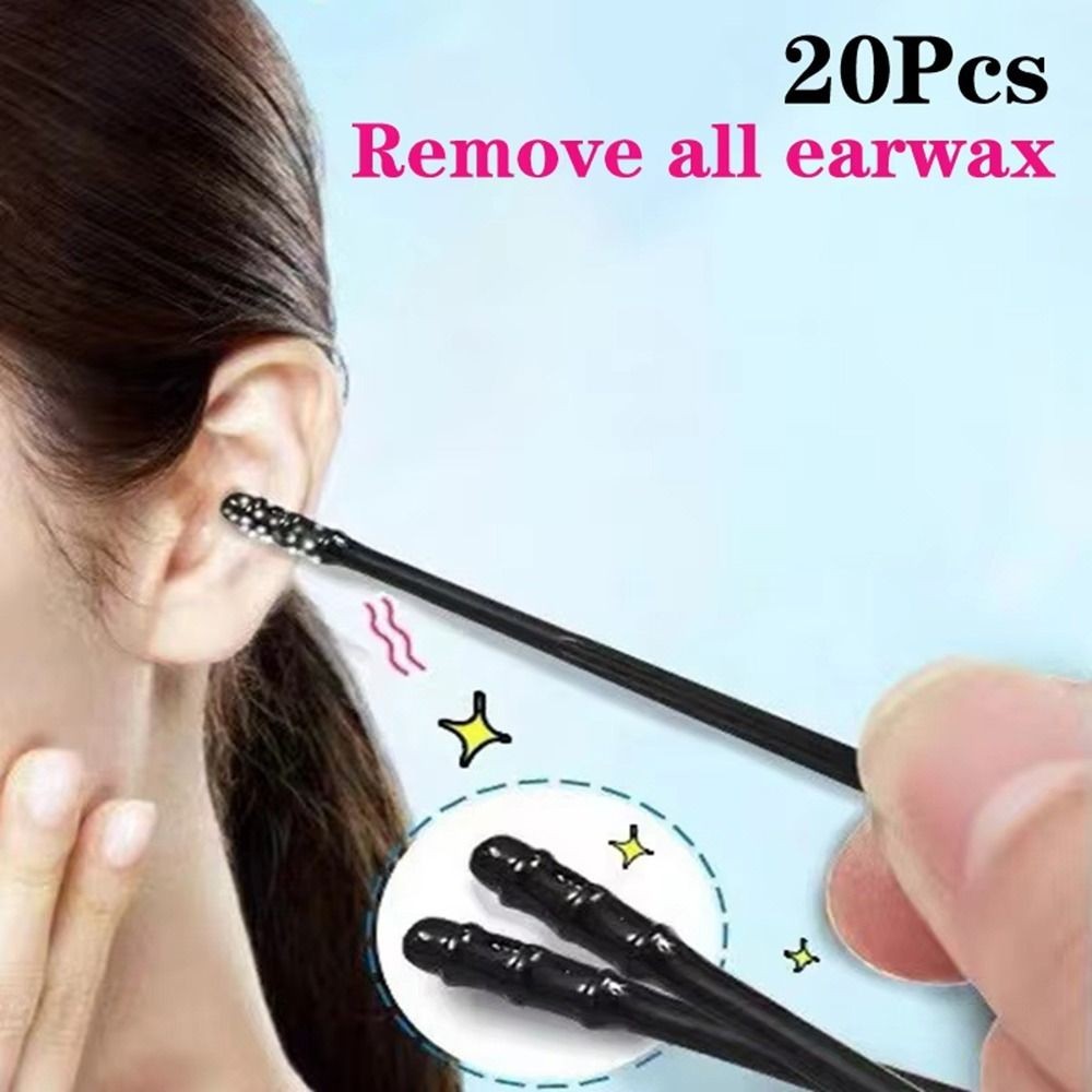 20/40/60/100Pcs Self-adhesive Sticky Ear Stick for Ear Canal Cleaning Tools