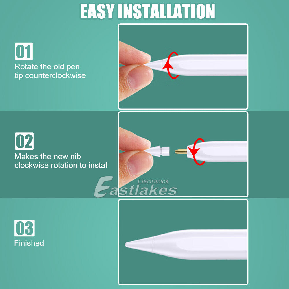 5Pcs Replacement Tips For Apple Pencil Tip 1St 2Nd PRO Generation Extra Nibs Nib