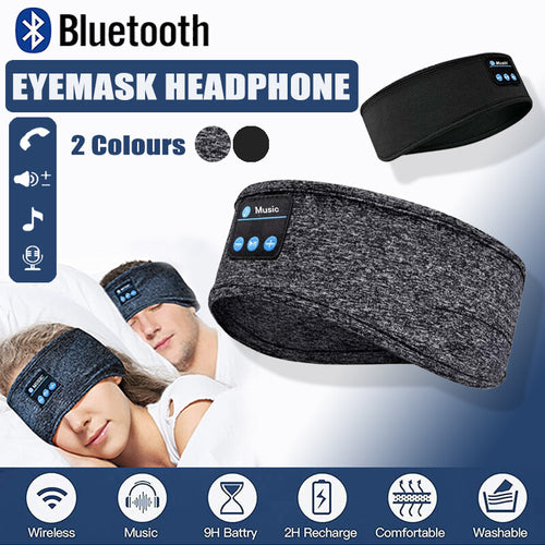 Wireless Bluetooth 5.0 Stereo Eye Mask Headphones Earphone Sleep Music Mask AU