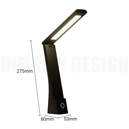 LED Desk Lamp USB Rechargeable Dimmable Study Reading Bedside Table Light AU
