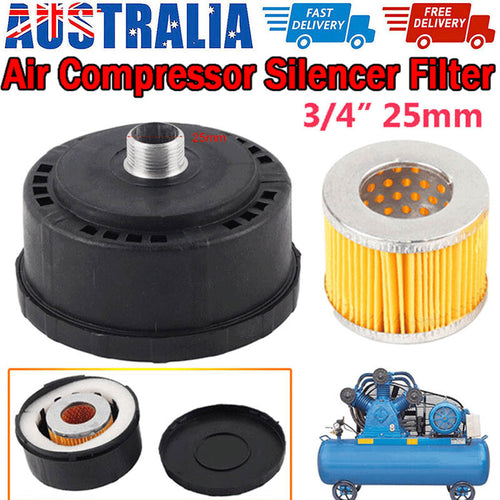 Air Compressor Silencer Filter 3/4" 25mm Male Threaded Intake Air Pump Muffler