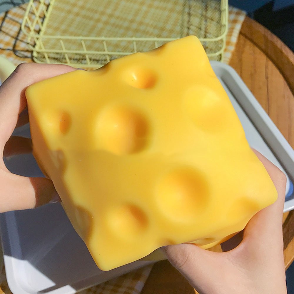 Extra Large Squishy Cheese Block, Stress Relief Squeeze Toy Gifts ,Cyber Deal