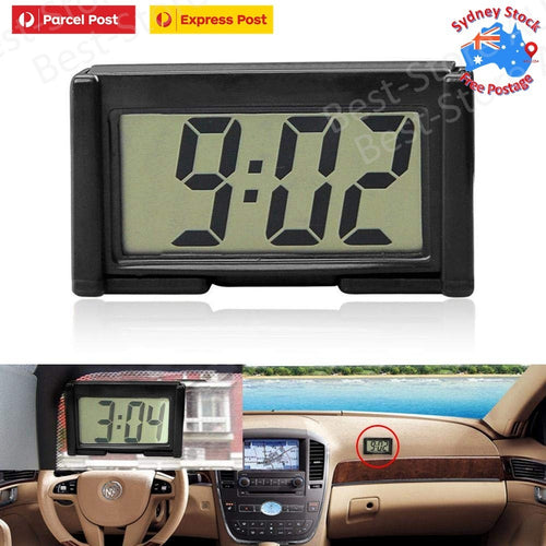 Small Digital Clock LCD Date Time Calendar For Car Dashboard Table Desk Portable