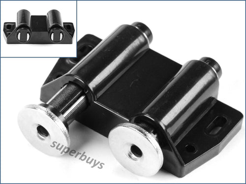 1pc Black Double Magnetic Touch Latch Push To Open Drawer Cabinet Door Catch