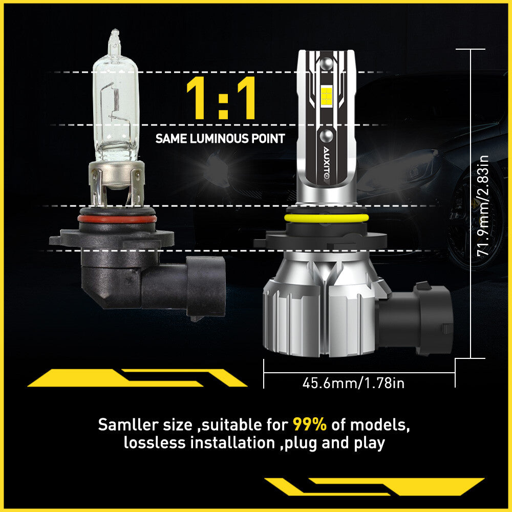 22000LM 9005 HB3 LED Headlight Bulbs Conversion Kit High Beam Super Bright White