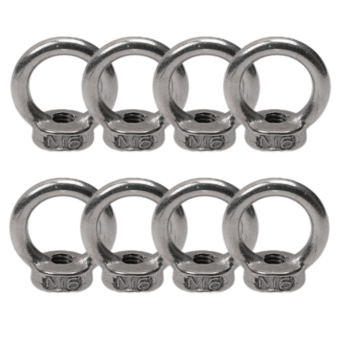 M6 Eye Nut Lifting Ring Shoulder Nuts Threaded Stainless Steel 304 Roof Rack 8x