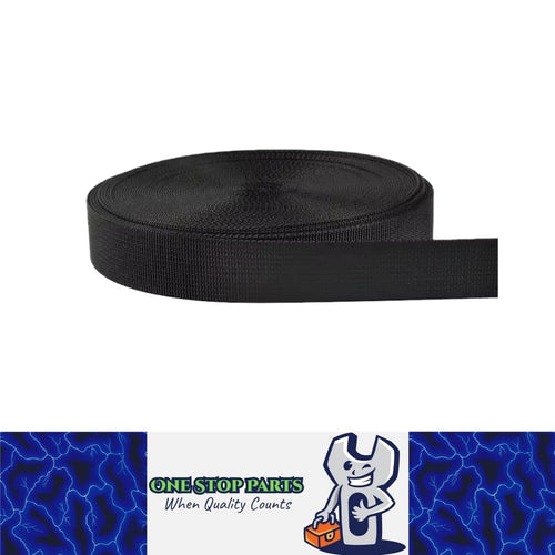 5M Nylon Webbing Strap Black 20-50mm Heavy Duty DIY Sew Outdoor Bag Craft Belt