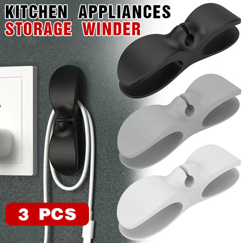 Wire Cable Organizer Holder Cord Winder For Kitchen Appliances Computer Charger