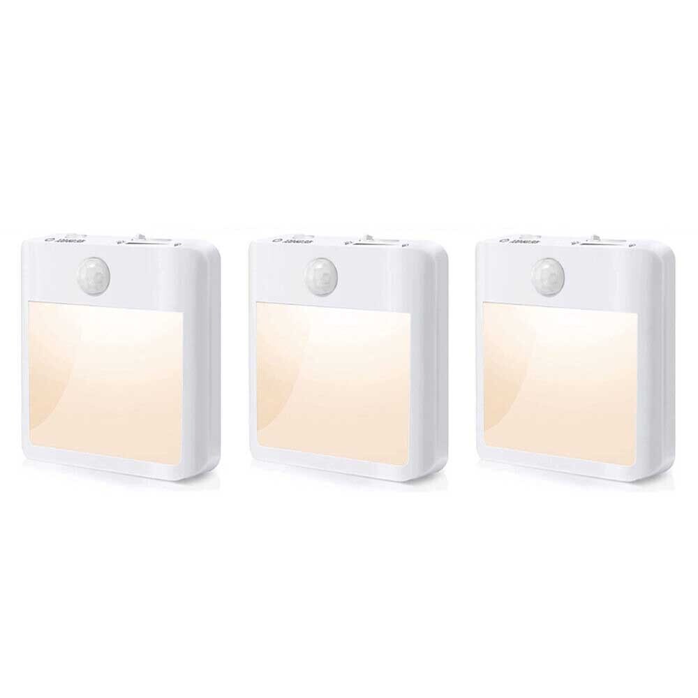 AU Plug-in LED Motion Sensor Night Light Dusk to Dawn Sensor Hallway Nightlight