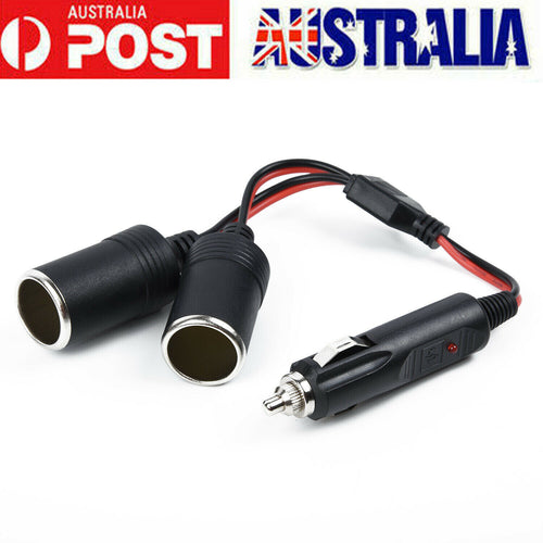 Double Power Dual Car Cigarette Lighter Socket Plug Adapter-Charger Splitter 12V