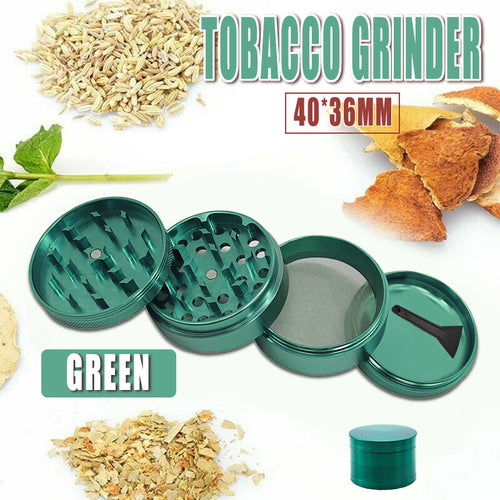 40mm 4-Layer Metal Alloy Herb Tobacco Grinder Smoke Crusher Spice Hand Muller