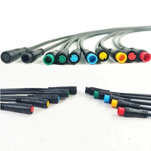 2 3 4 5 6Pin EBike Bicycle Female To/Male Connector Motor Extension Cable