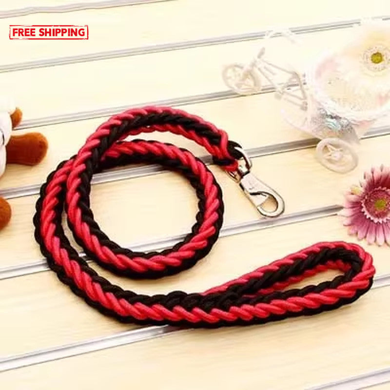 Heavy Duty Large Dog Leash Durable Nylon Braided Lead for Small Medium Big Dogs
