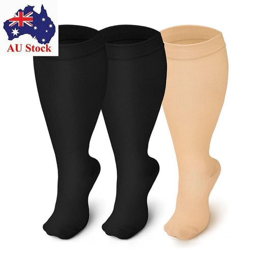Plus Size Compression Socks 2XL-7XL Calf Socks New Extra Size Fat Sock Sports