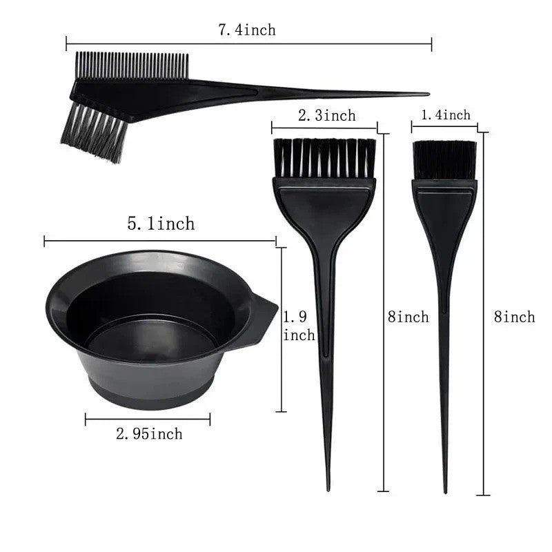 4X Comb Brushes Tool Set hair colouring kit Dye Tint Nice Bowl Color