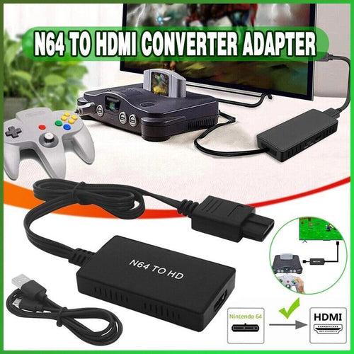 N64 to HDMI Converter Adapter HD Cable Compatible with Nintendo 64 Gamecube Super NES SNES