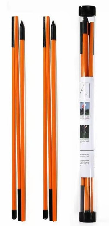 2 x 123cm - Golf Alignment Sticks Golf Training Collapsible Golf Practice Rods
