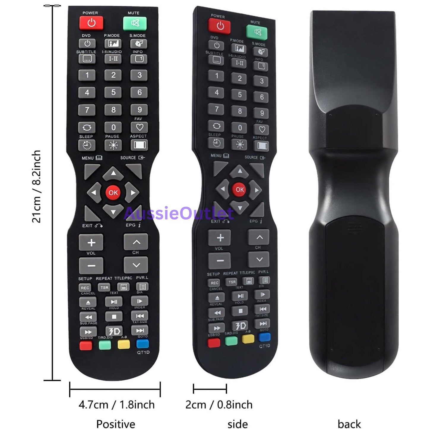 New Remote Control Replacement for SONIQ TV QT1D QT155 QT166 QT155S AUSTOCK