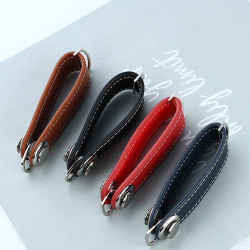 Men Leather Smart Key Holder Organizer Clip Compact Folder Keychain Black AU
