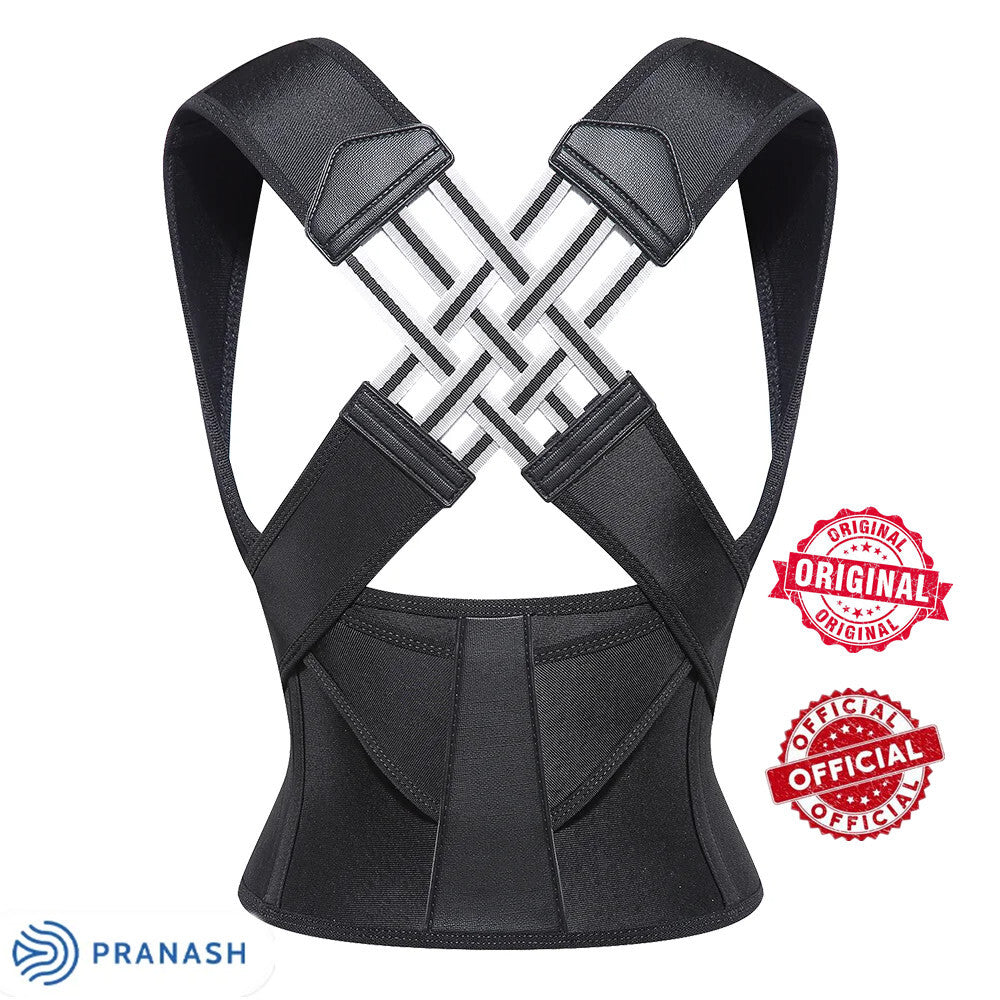 Pranash® Adjustable Back Posture Belt Strap Back Straightener Posture Corrector