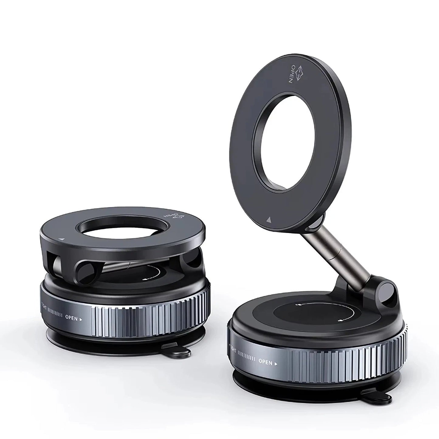 360 Vacuum Strong Magnetic Phone Holder Suction Cup Car Stand Foldable Car Mount