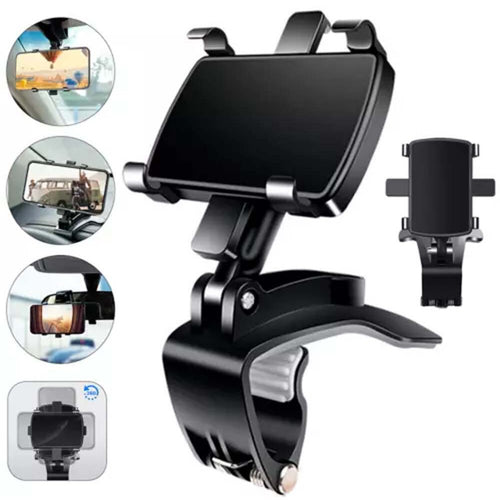 Car Dashboard Phone Holder Rotating Dashboard Clip Cell Phone Holder 360-Degree