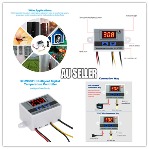 XH-W3001 Digital Microcomputer Temperature Controller with Sensor Probe