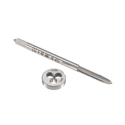4-40 UNC Tap and Die Set, HSS Thread Tap with Round Threading Die, Right Hand